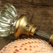 Early American Glass Door Knob Set Vintage