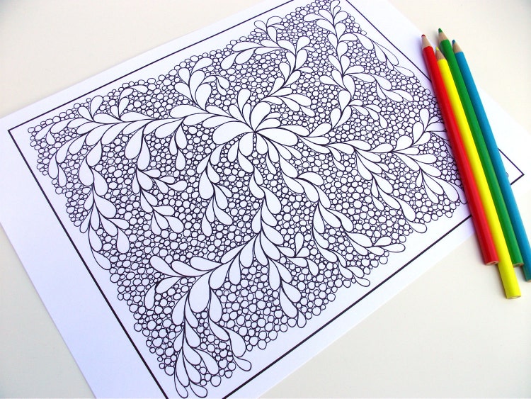 Download Printable Coloring Page Zentangle Inspired Abstract by ...