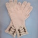 knit ivory vintage gloves