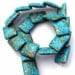 1 Strand Over Lapping Mosaic Turquoise Stone Rectangle Beads