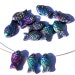 Set of 12 Double Sided AB Coated Glass Fish Colorful Beads