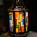 Lamp with Stained Glass Patchwork Design