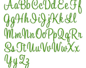Instant Download - Embroidery Font 215 - Sizes 1",2",3" - Machine Embroidery Font