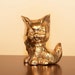 vintage brass cat figurine