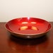 vintage silver plated red enamel dish by Reed & Barton