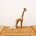 vintage medium brass giraffe figurine