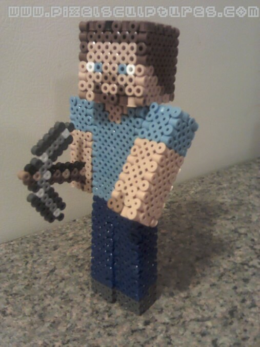 3D Minecraft Guy Steve from Minecraft w/ Removable Pickaxe