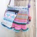 Blue SKIRT Bag - Vintage HMONG Fabric - Handmade Thailand - Fair Trade (128b.800)