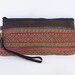 Hill Tribe Wristlet HMONG Vintage Fabric Leather Trim Fair Trade Thailand (BG286.811%)