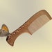 Hair Comb Wood Cypress Wood Carving
