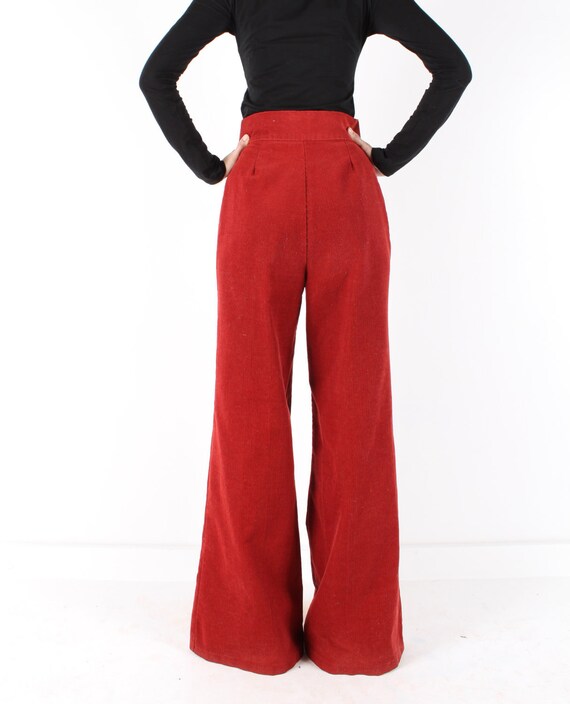 red corduroy pants