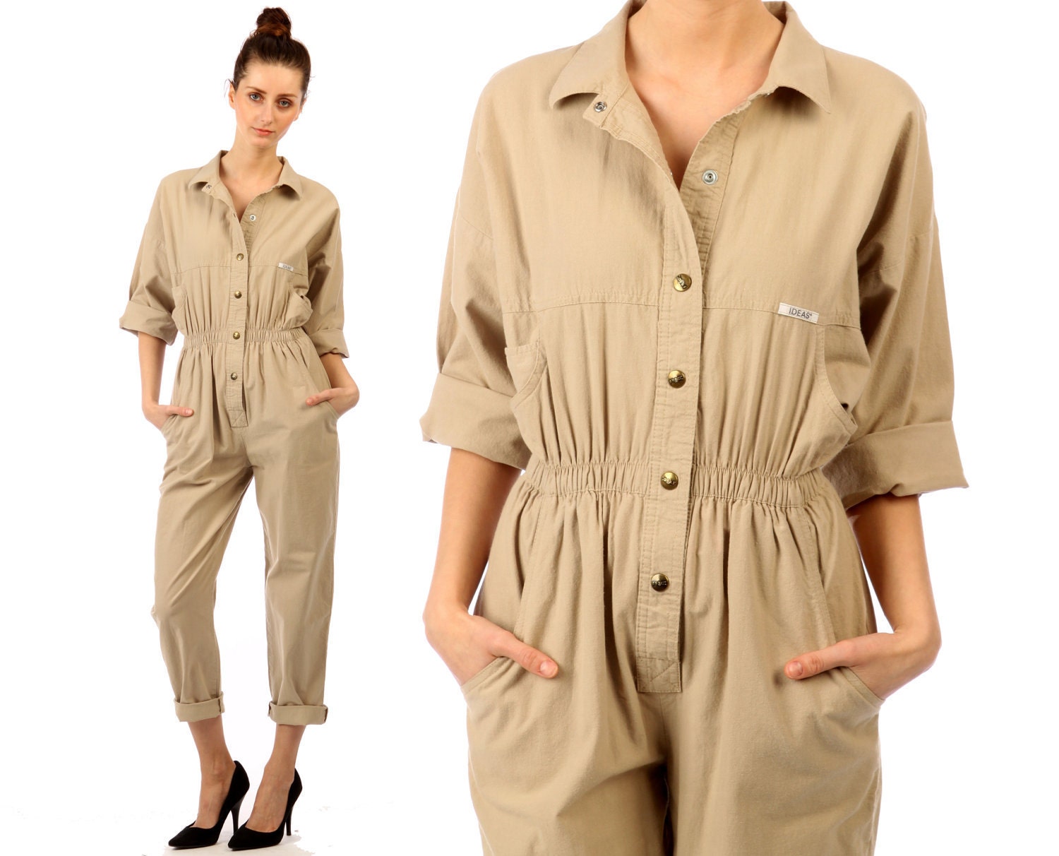 khaki jumpsuit womens