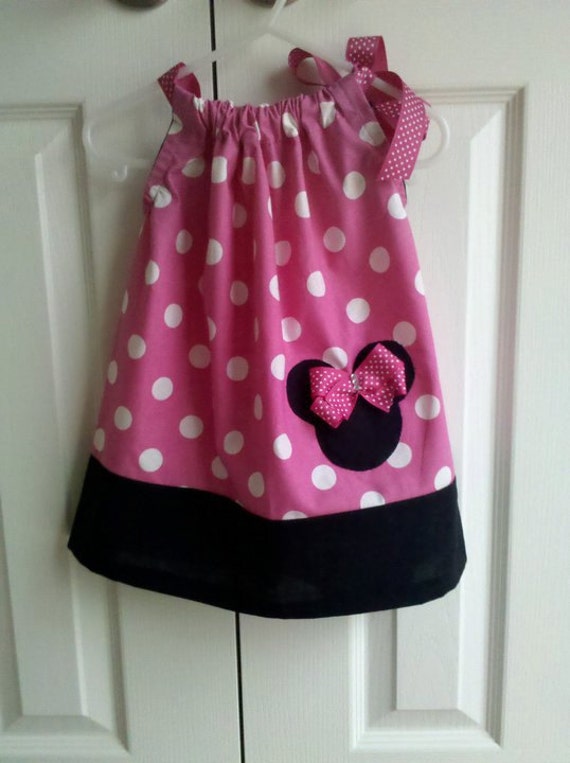 Items similar to Pink Polka Dot Minne Mouse Dress VALENTINE'S DAY ...