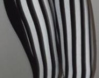 black and white striped capri pants