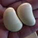 REDUCED 1950s Ivory eliptical bean earrings