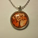 Colorful Swirly Tree Glass Tile Pendant