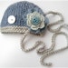 twins baby boy girl knitted beanie hat and headband,twins photo prop,newborn photography prop, baby beanie, baby shower gift
