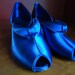 On Hold for Tammy - 40's Daniel Green blue satin pumps