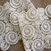 Cream Lace Cuffs: Vintage Mod 70s WIDE Lace for Repurpose Craft Supplies Sewing Project