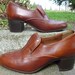 SALE/// 70s Spanish Dancer Leather Disco Heels, 9