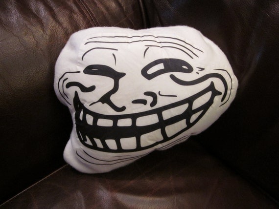 Troll Face Stuffed Doll Rage Face Plush BACK ORDER by Zookinee