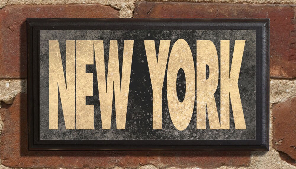 City of New York Vintage Style Wall Plaque / Sign by CrestField