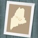 Reserved Listing for Mike Razim Customized State or Country Print - 11x14
