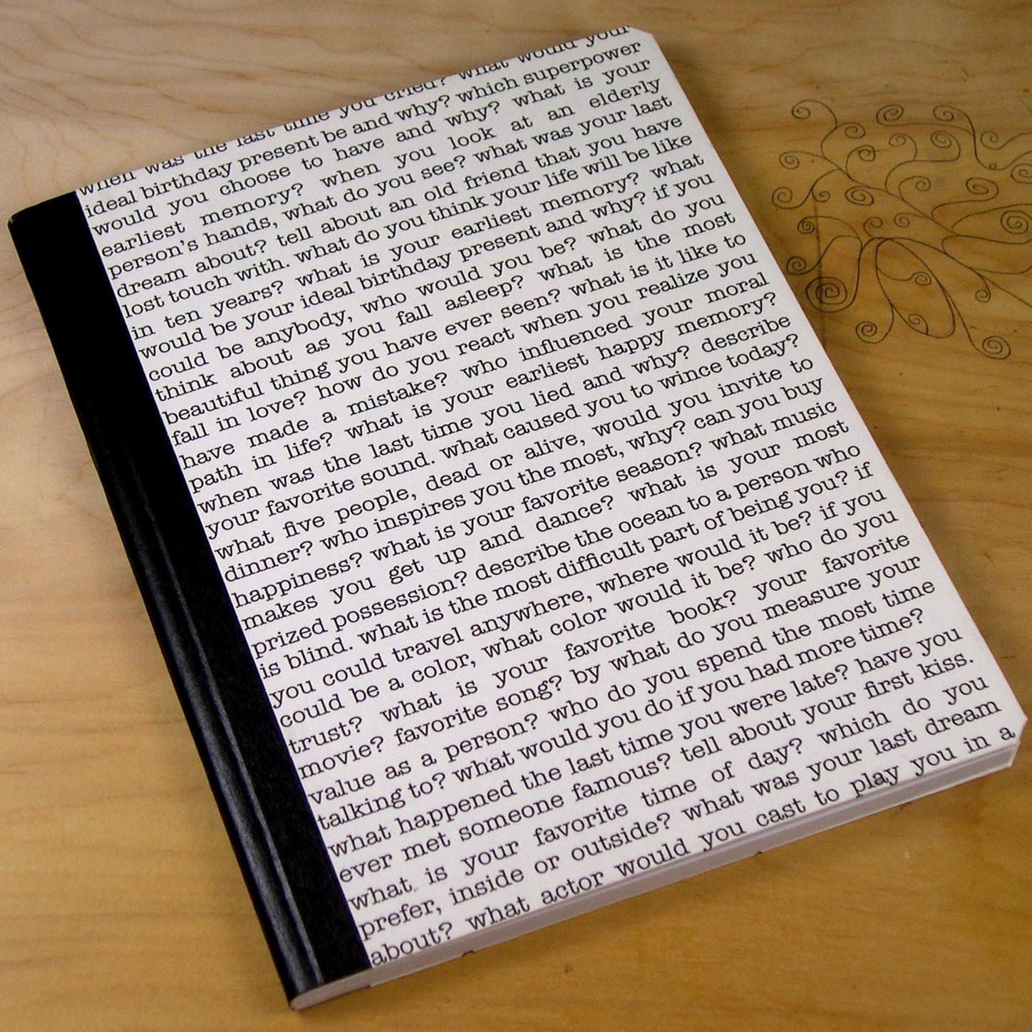 Creative Writing Journal Covered with Writing Prompts