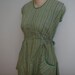 SALE Vintage Apron Pinafore Cobbler green floral farmhouse cotton 50s