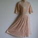 Vintage Dress 1940's peach pink lace swing style Upcycle or repair a seam