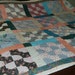 Vintage Handmade Quilt Hand Knotted Bow Tie Pattern 70x88 twin full