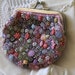 Vintage beaded Change Purse 1940s unique colorful buttons & beads