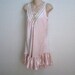 Vintage nightgown pink with ruffles lingerie M