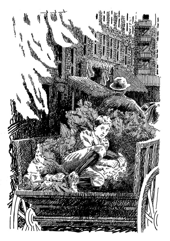 Items similar to Original Pen & Ink Children's Book Illustration by Mark Edward Geyer on Etsy