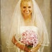 Ivory Double layer veil with satin ribbon, longest 35,5'' inches,Dreamy Honey veil