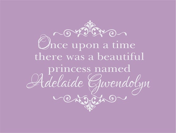 Items similar to Once Upon a Time there was a Princess Personalized ...