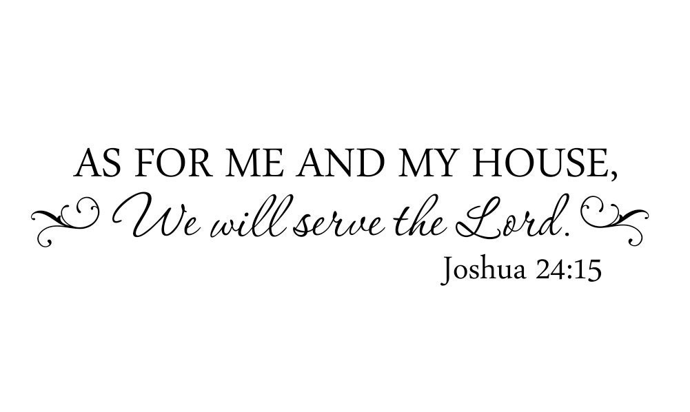 Bible Verse Vinyl Wall Decal As for me and my house by wallartsy