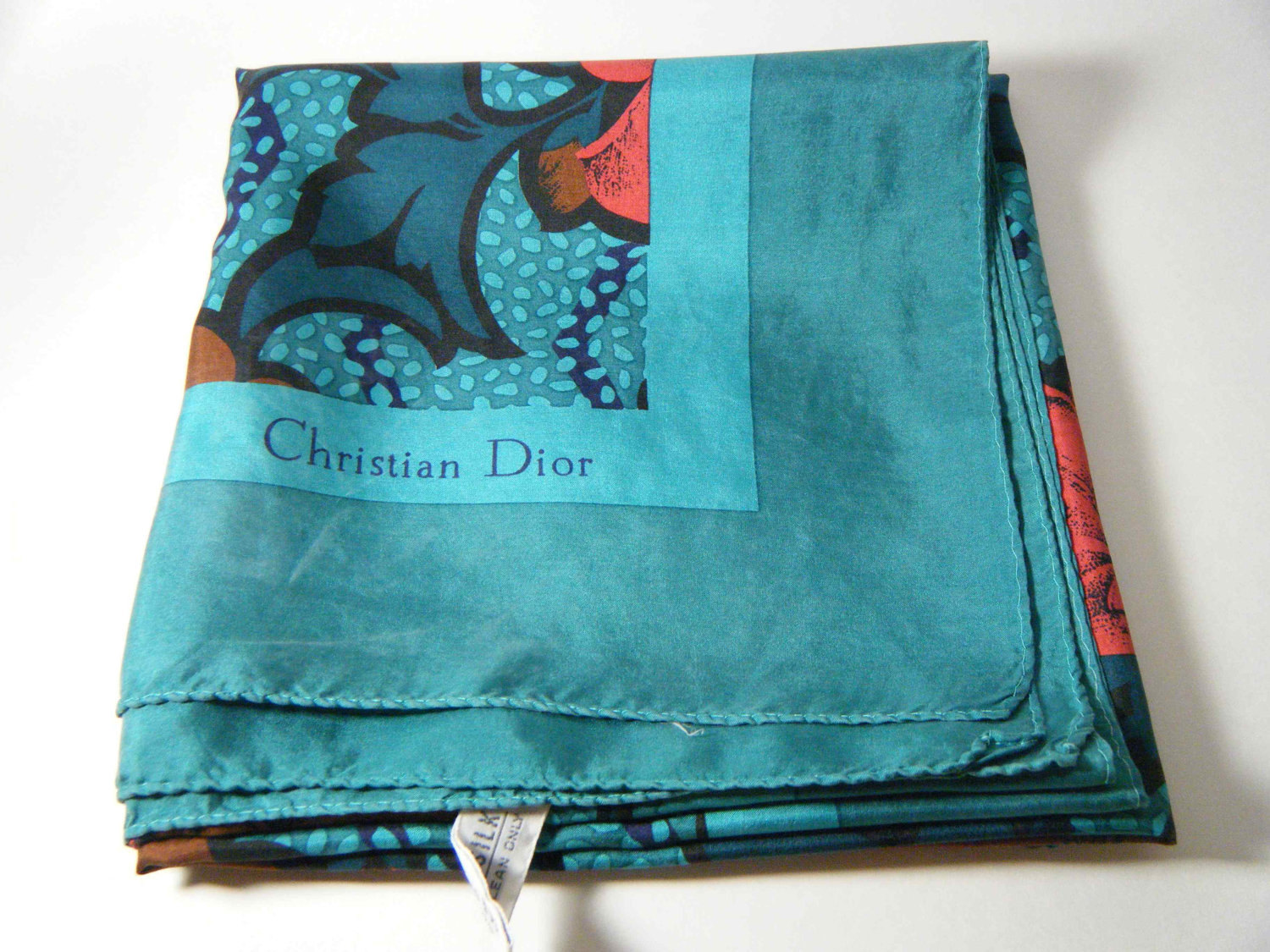 RESERVED Vintage Silk Christian Dior Scarf by templeofvintage