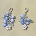 BFF Blue Sodalite & Crystals Daisy Charm / Purse Charm / Zipper Pull / Cell Phone Charm