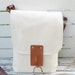 Ottobags Handmade White Waxed Canvas Leather Single Strap Shoulder bag / Cross Body Messenger /Canvas Messenger Bag