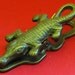 Brass Alligator Paper Holder with Spring Clip