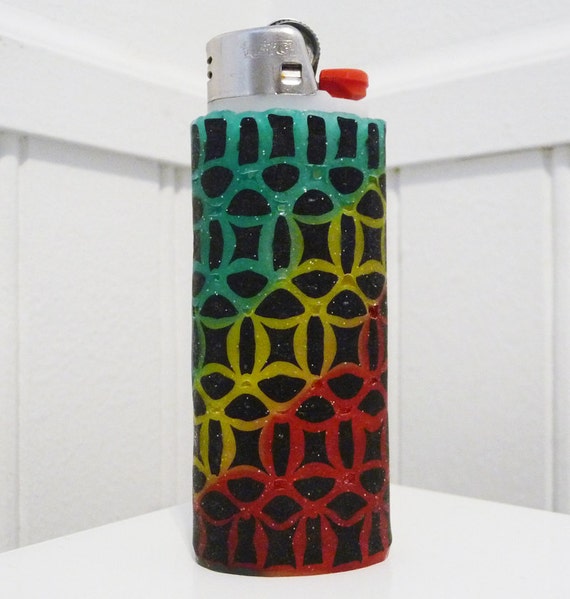 Complex Rasta Perler Bead LIGHTER CASE by LighterCases on Etsy
