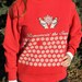 Romancing the Snow - Vintage 80s Red Snowflake Sweatshirt Indie Retro Sweater, Jansport, Small