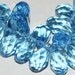 Light Sapphire crystal glass briolette teardrops 8x11 mm, pack of 5 pcs, September Birthstone.