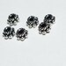 Sterling silver supplies making jewerly Small knot spacer 4 mm set of 6