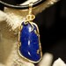 Wire Wrapped Pendant. Jewelry Lapis Lazuli. 14K Gold wire wrapped