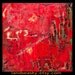 Red Abstract Painting on Canvas - Textured Acrylic Painting 12x12 - Yellow and Red Painting - Red Art - Small Red Painting