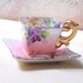 Vintage Miniature Bone China Tea Cup with Saucer Occupied Japan