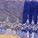Lace Trim Vintage Rose Navy Blue Embroidered Lace Fabric Bra Costume Altered Couture Cosplay Supplies