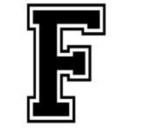Varsity letter f Varsity letter f